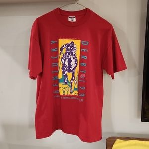 Kentucky derby t-shirt, red, size medium